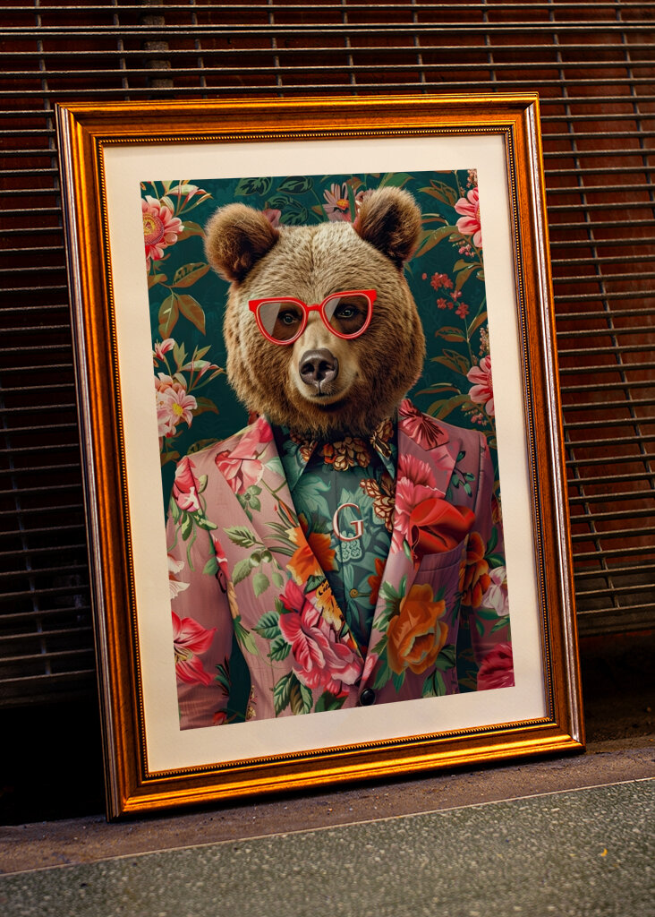 Bear in Bold Florals