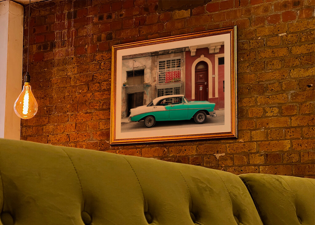 Havanna turkos klassisk bil