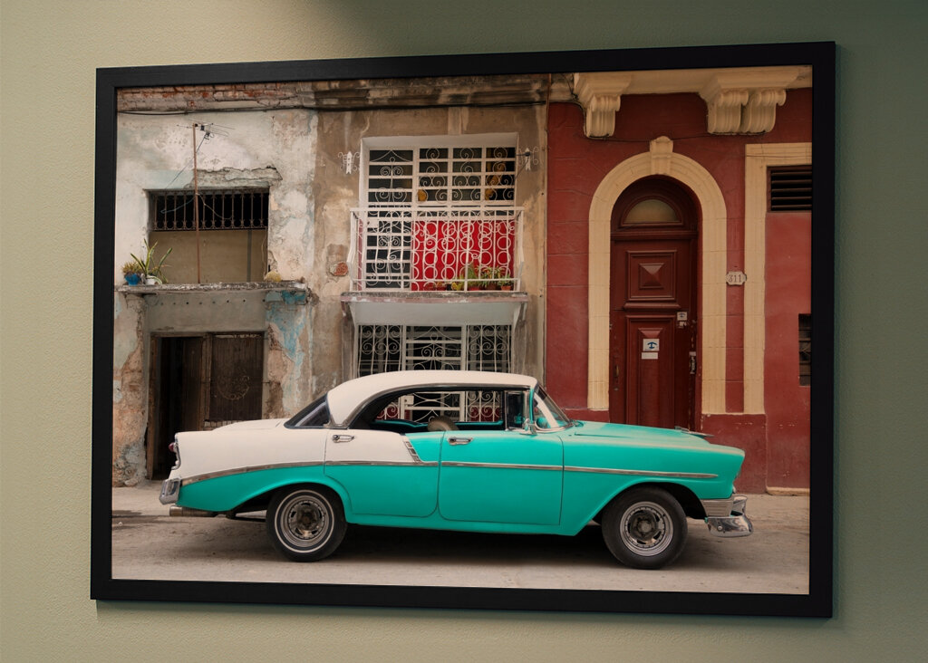 Havanna turkos klassisk bil