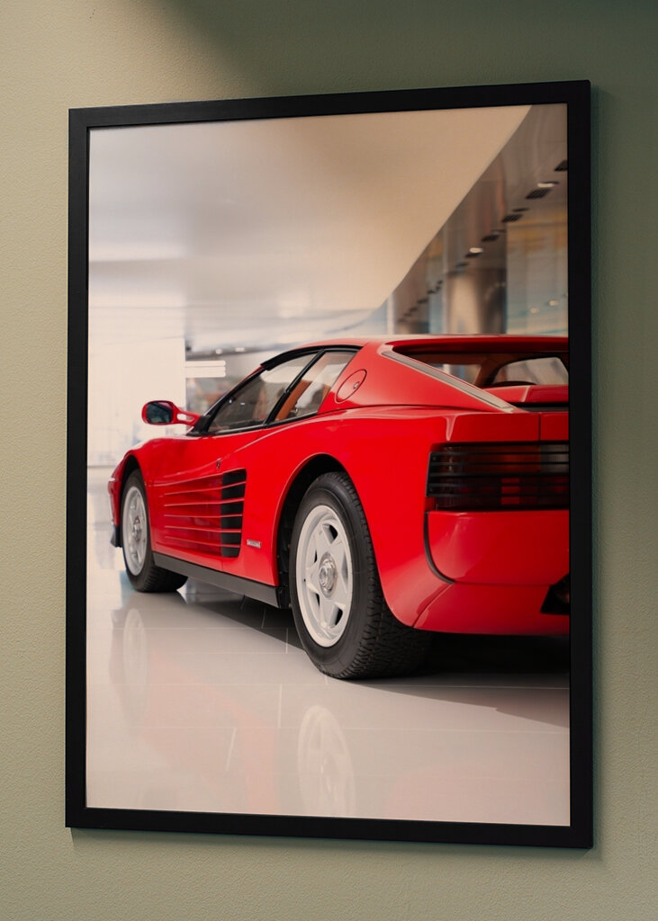 Der rote Ferrari in Monaco