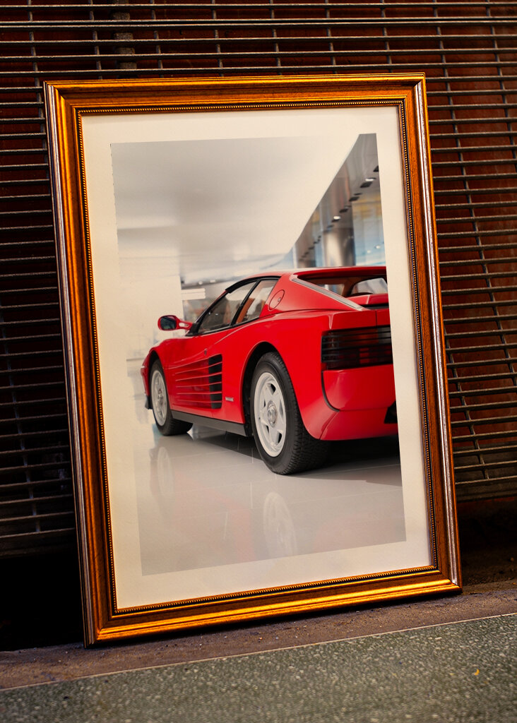 Der rote Ferrari in Monaco