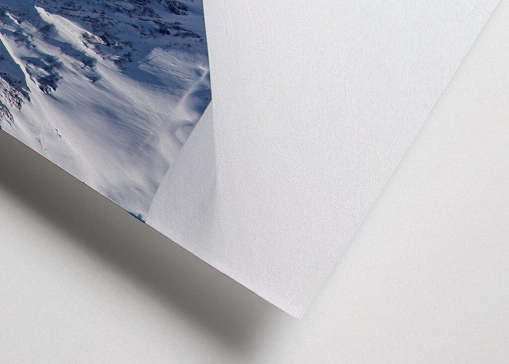 Skier with a view in the Alps