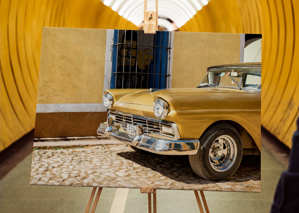 Klasické zlaté auto