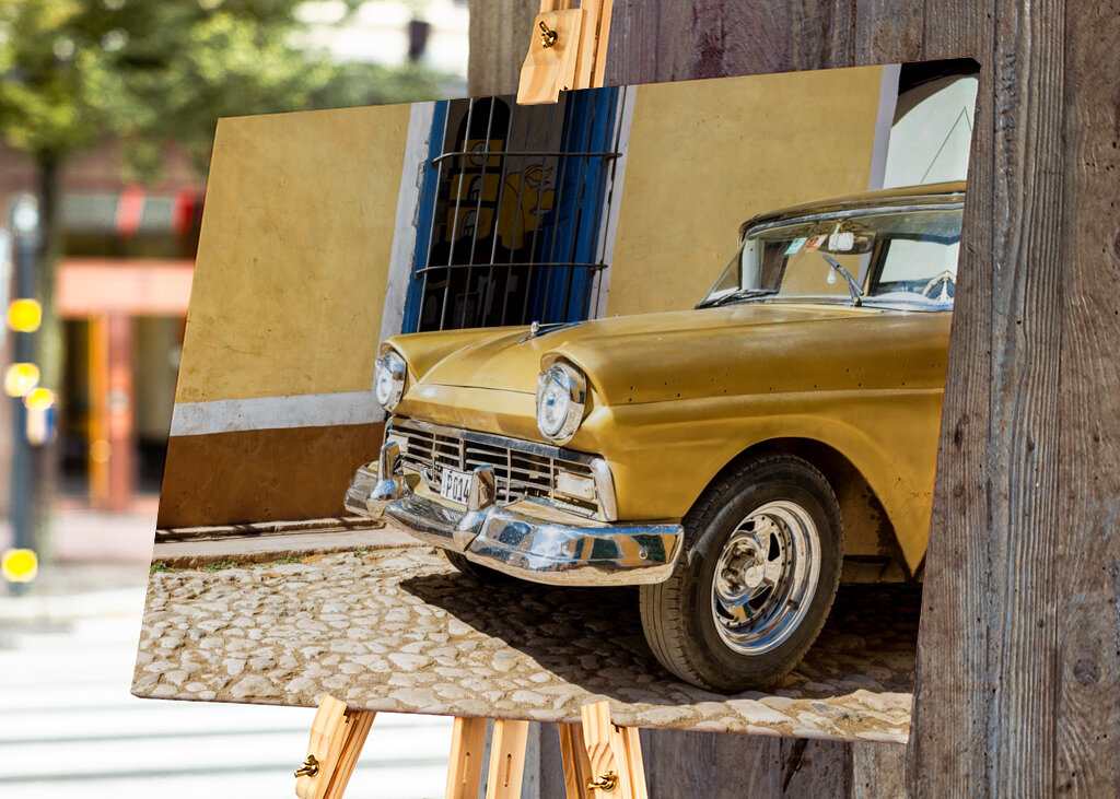 Klasické zlaté auto