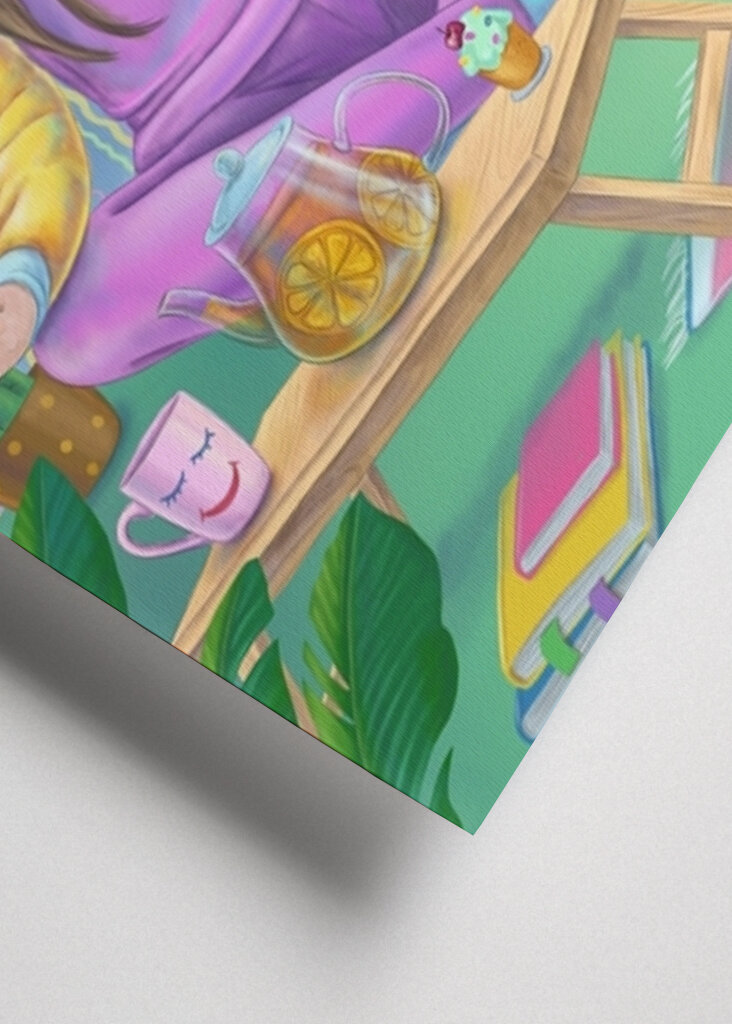 Meditation in a cozy room