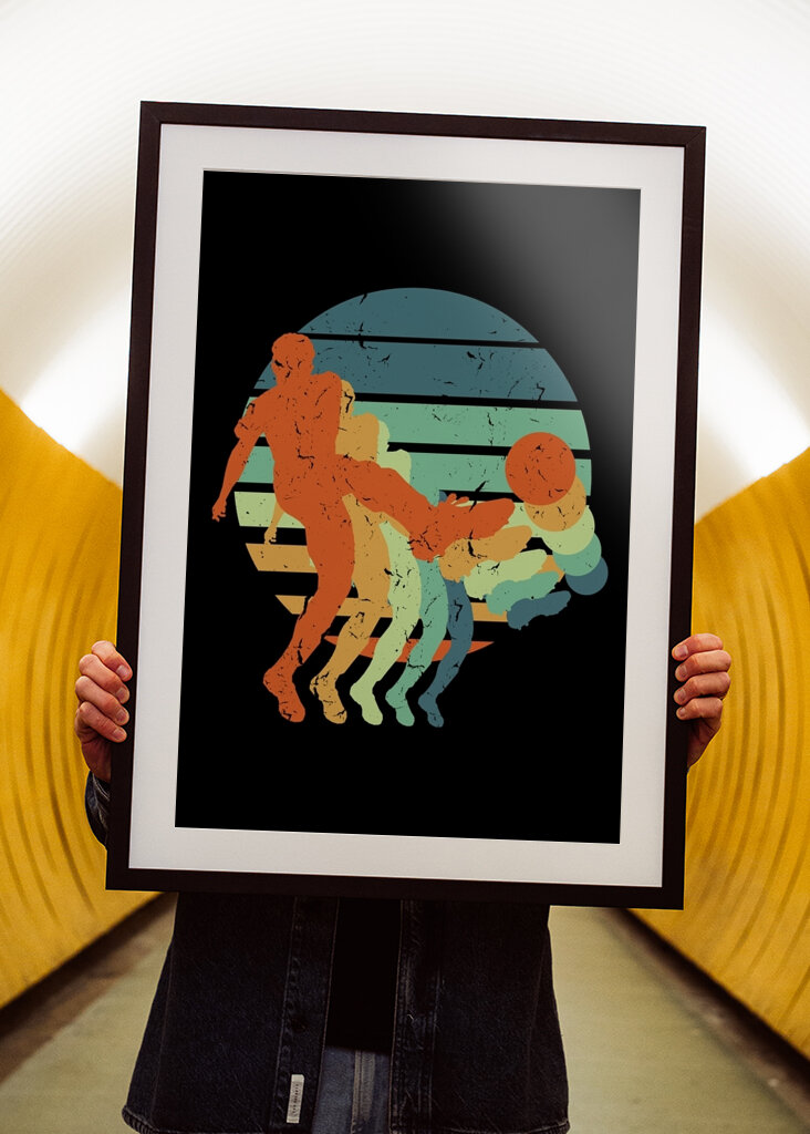 Jugador de fútbol vintage