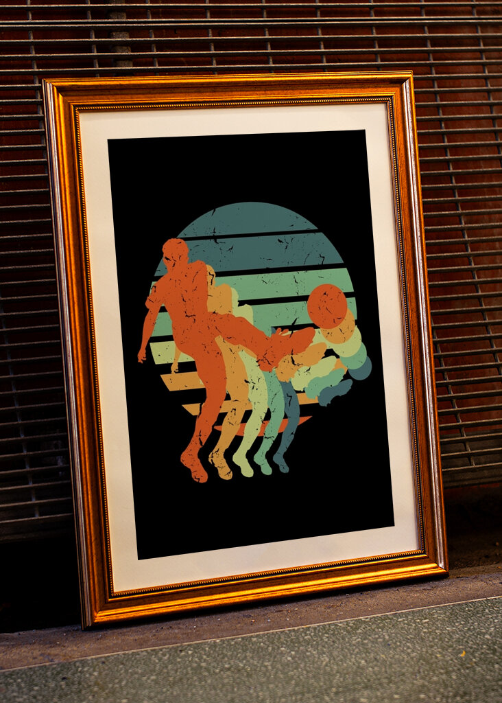 Jugador de fútbol vintage