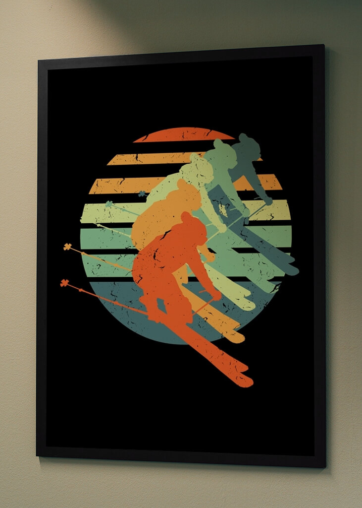 Retro Skier Vintage Skiing Ski