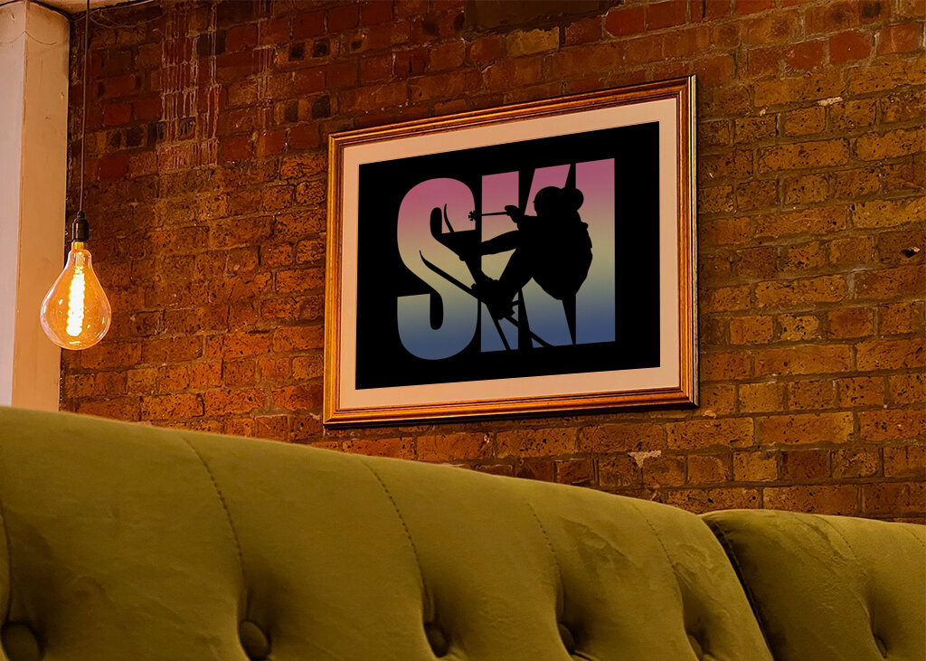 SKI Skiër In De Lucht Skiën