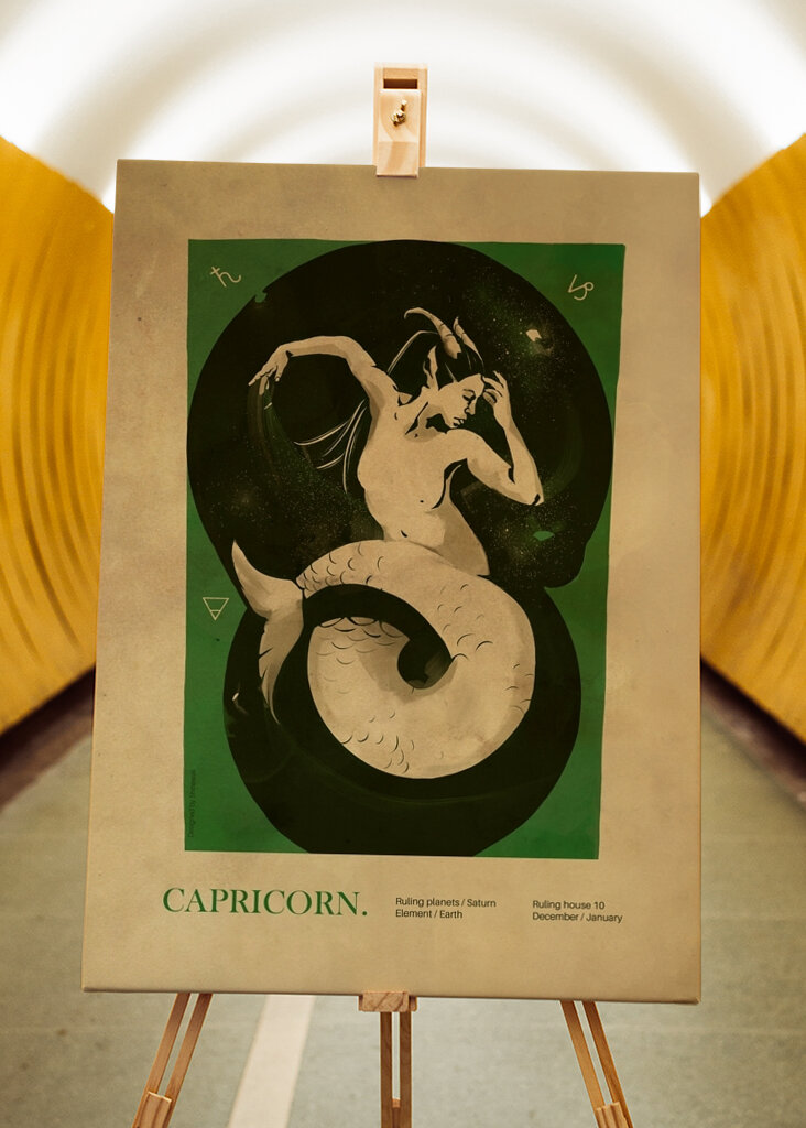 Mořská panna Kozoroh Umění #2506585