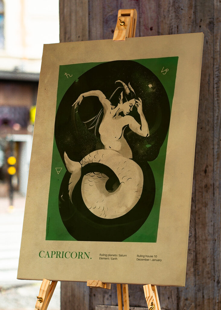 Mořská panna Kozoroh Umění #2506585