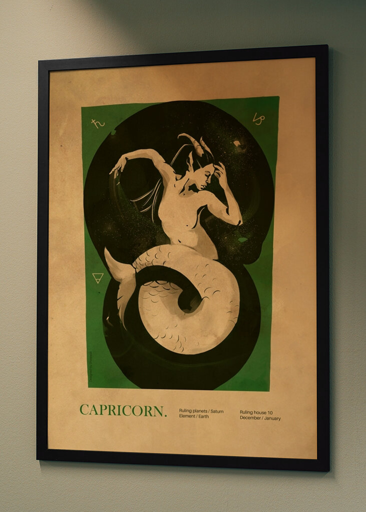 Mořská panna Kozoroh Umění #2506585