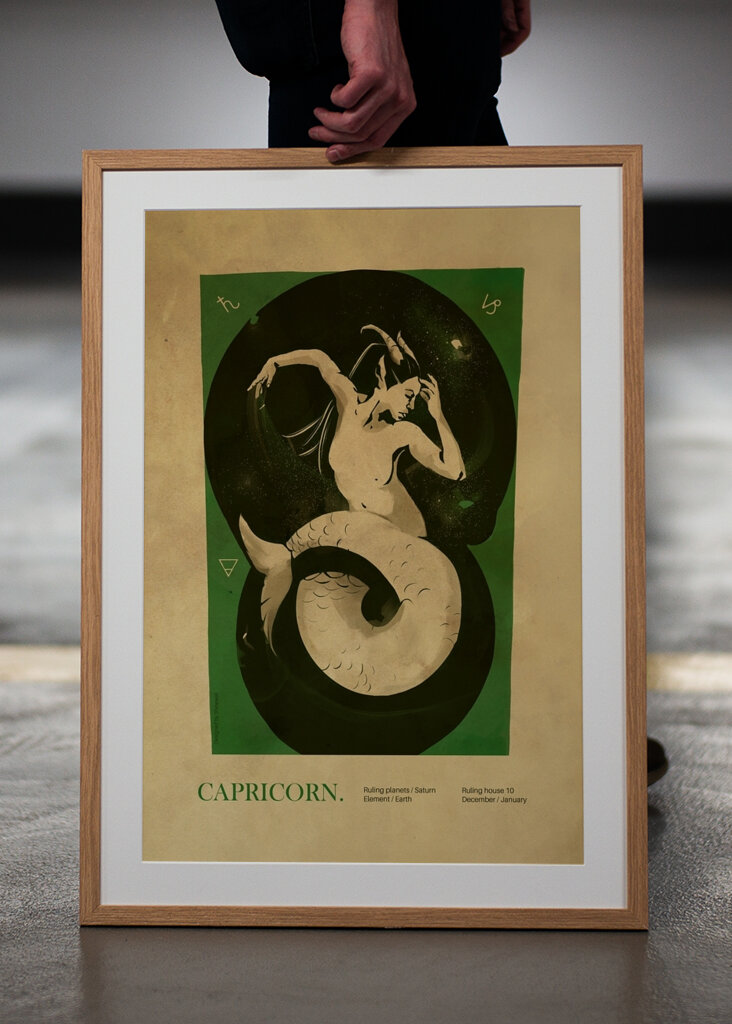 Mořská panna Kozoroh Umění #2506585