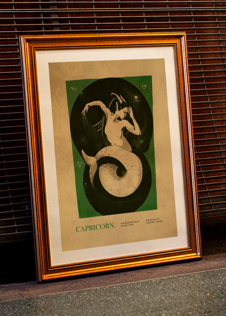 Mořská panna Kozoroh Umění #2506585