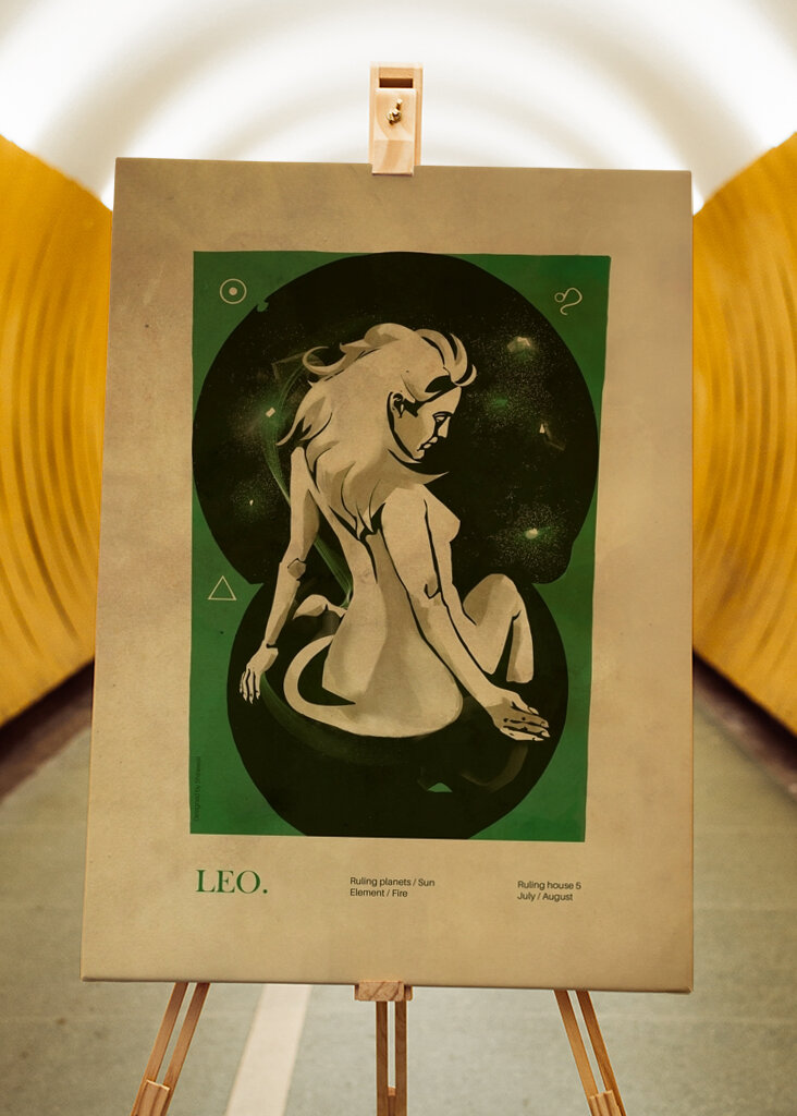 Leo Zodiac Art