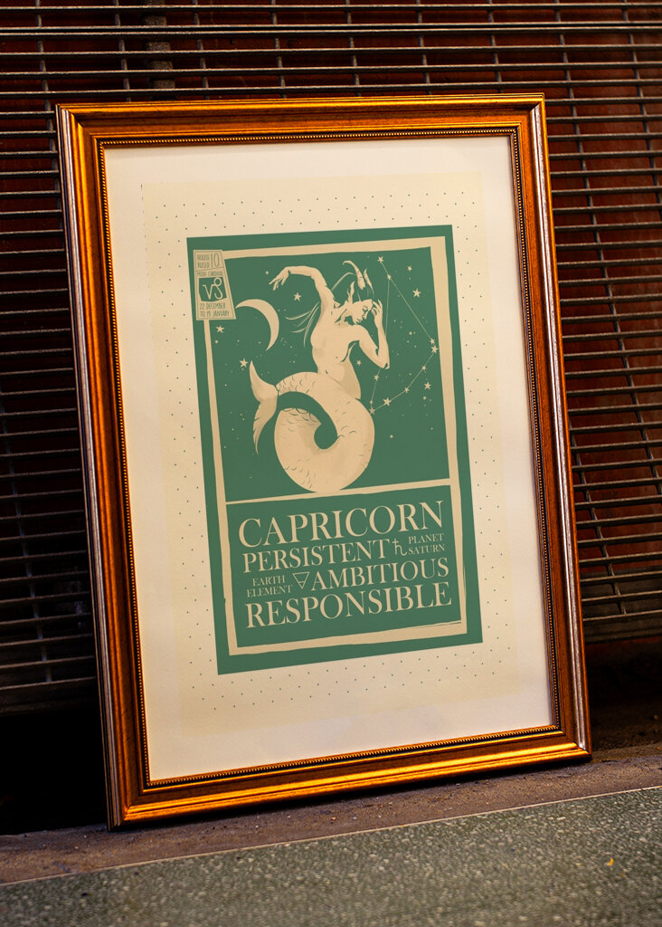 Capricorn Zodiac Art 