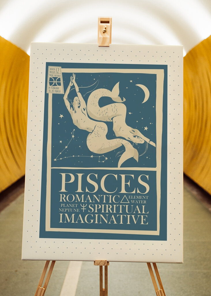 Pisces Zodiac Art 
