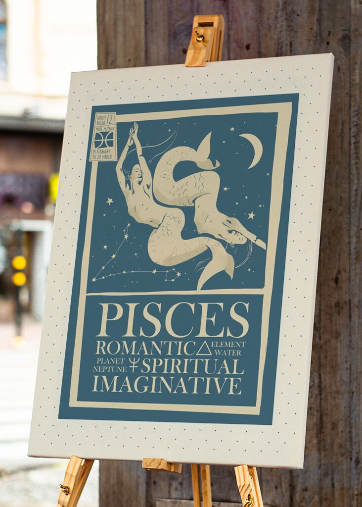 Pisces Zodiac Art 
