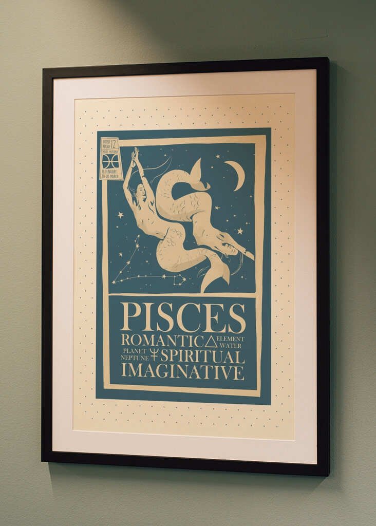 Pisces Zodiac Art 