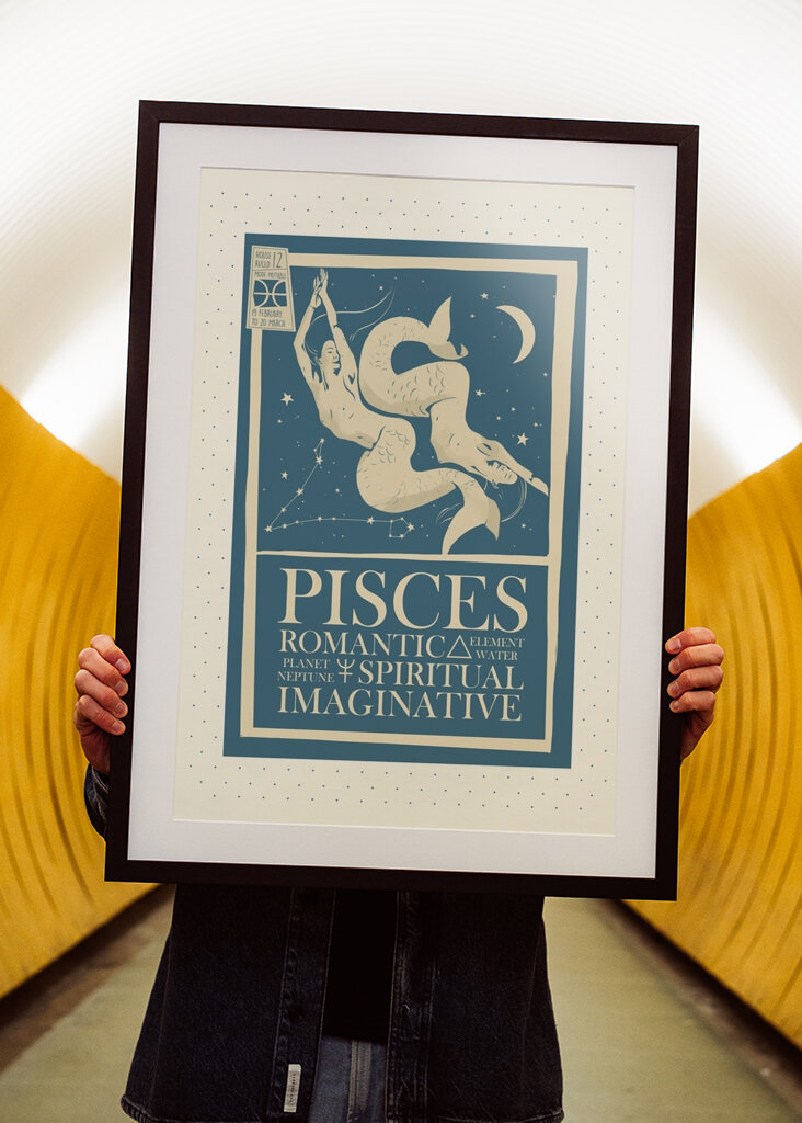 Pisces Zodiac Art 