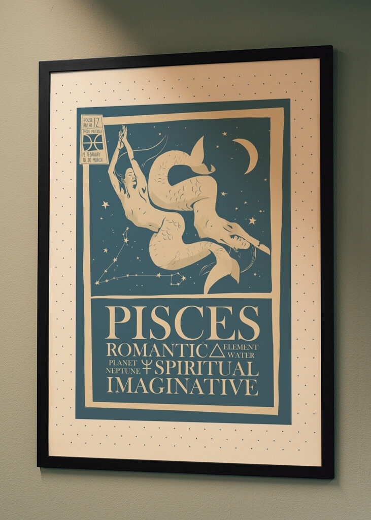 Pisces Zodiac Art 