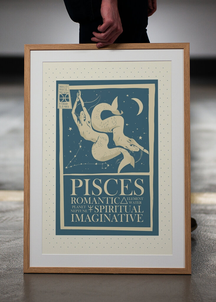 Pisces Zodiac Art 