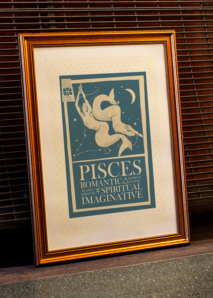 Pisces Zodiac Art 