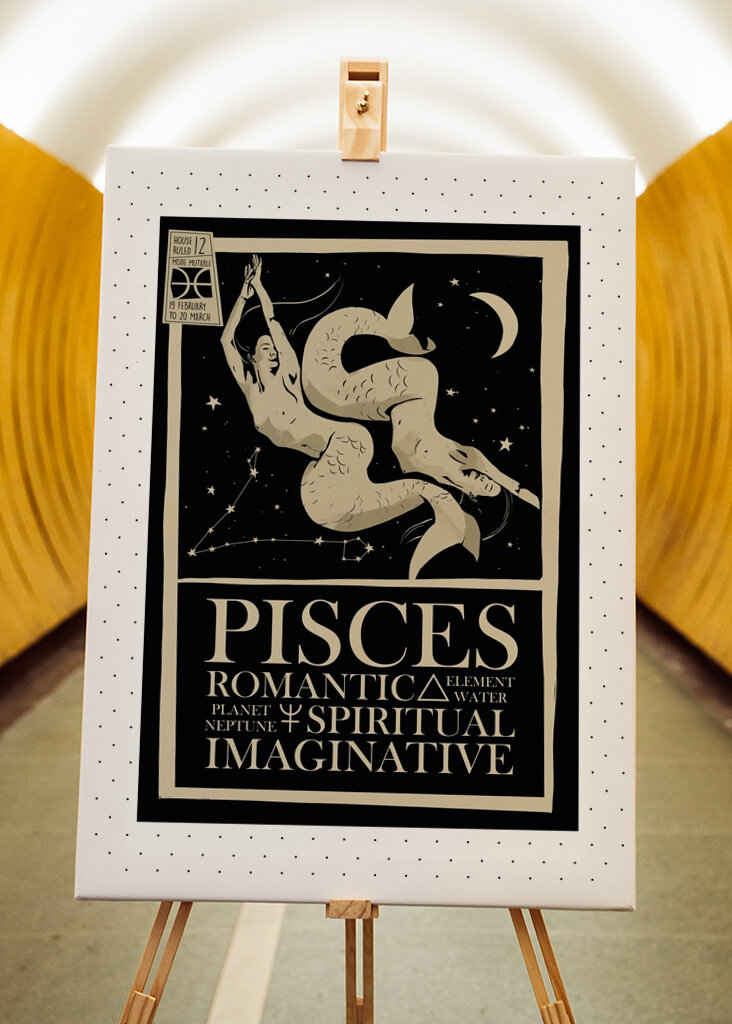 Pisces Zodiac Art 