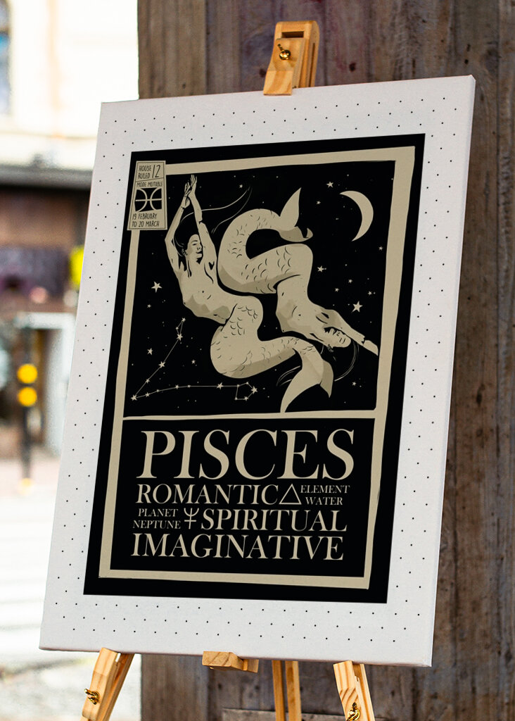 Pisces Zodiac Art 