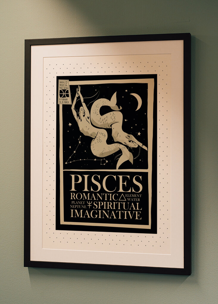 Pisces Zodiac Art 