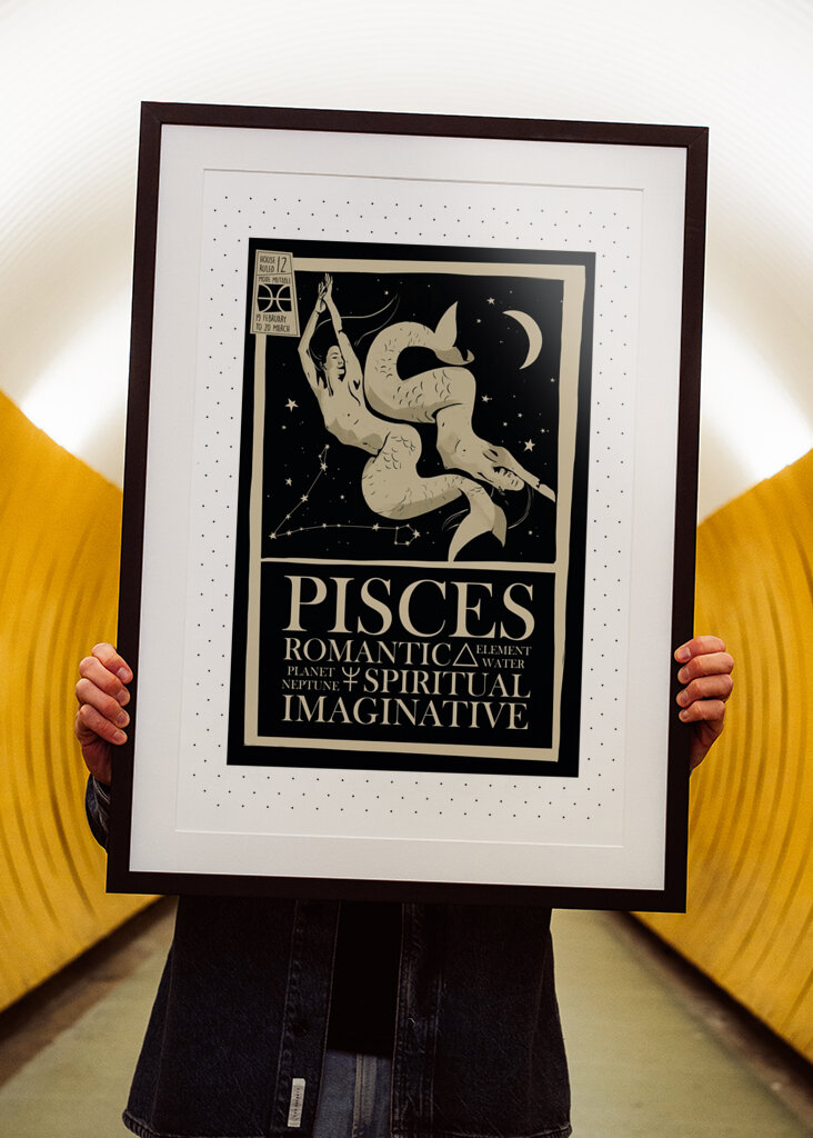Pisces Zodiac Art 