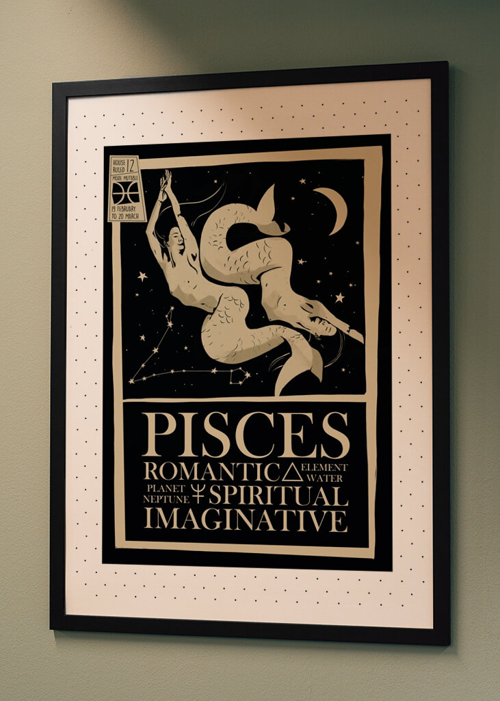 Pisces Zodiac Art 