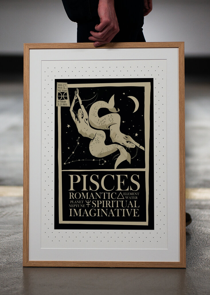 Pisces Zodiac Art 