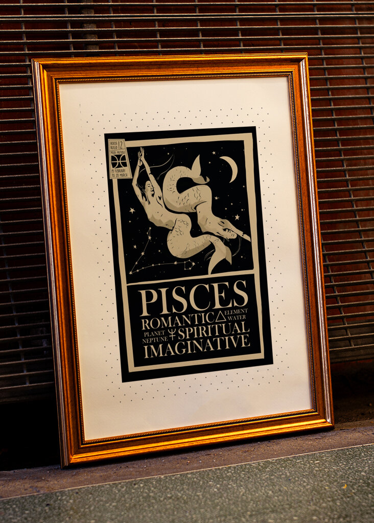 Pisces Zodiac Art 