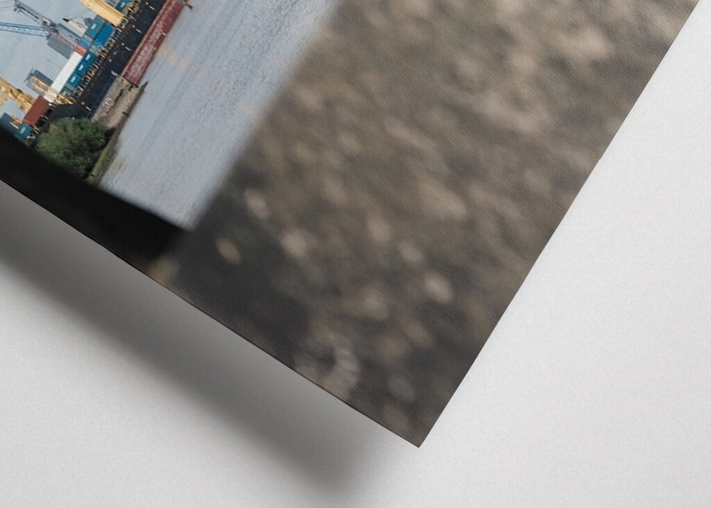 Panorama of the Hamburg harbor