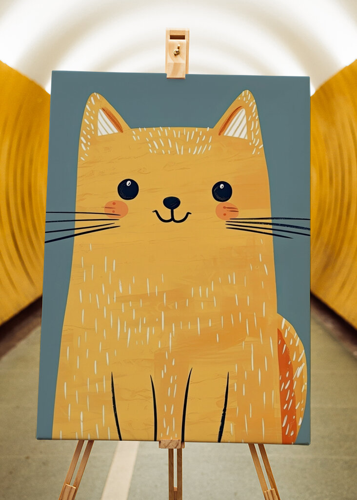 Šťastná zlatá kočka