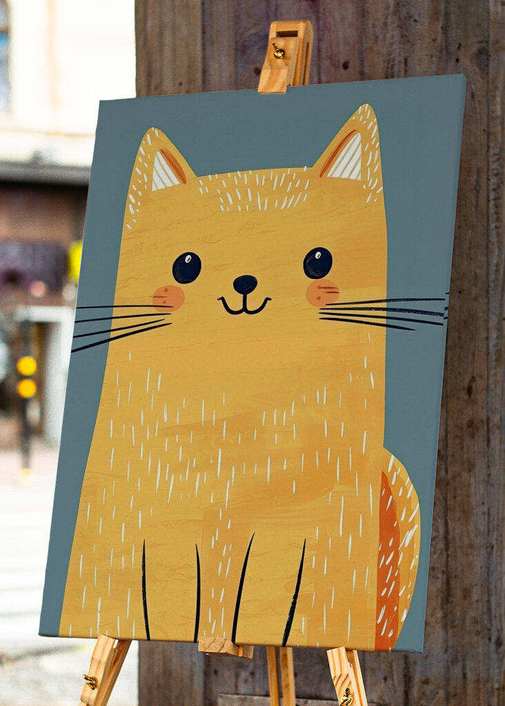 Šťastná zlatá kočka