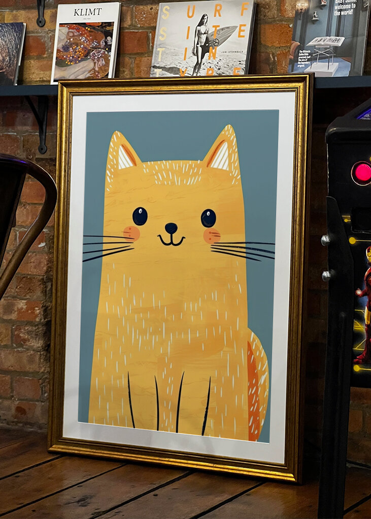 Šťastná zlatá kočka