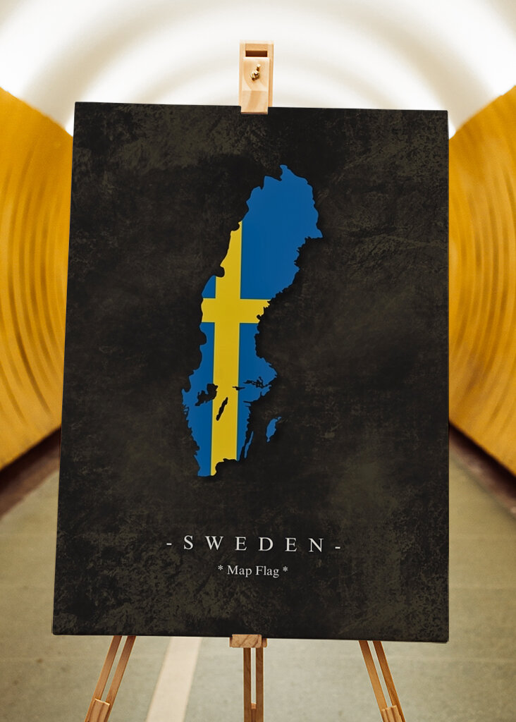 Schweden Karte Flagge