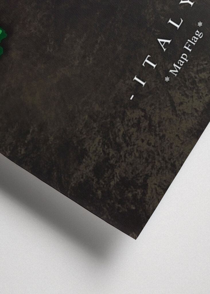 Italien karta flagga