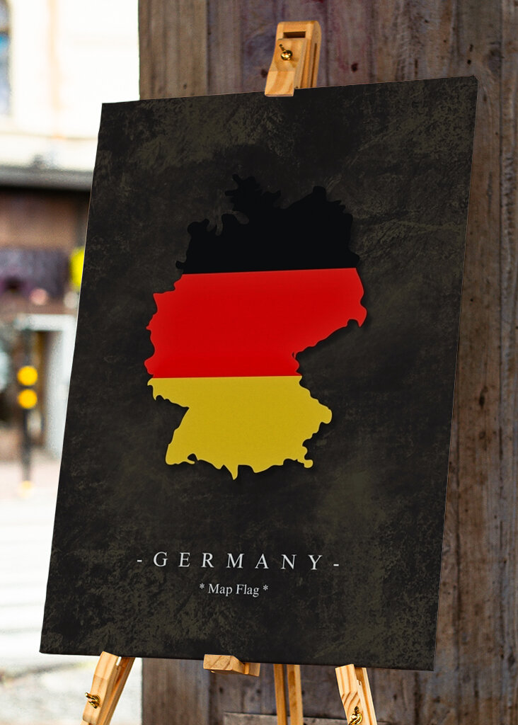Tyskland karta flagga