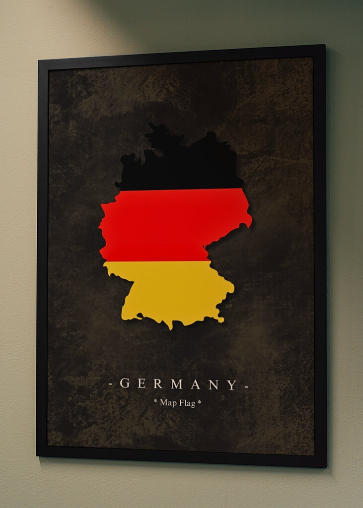 Tyskland karta flagga