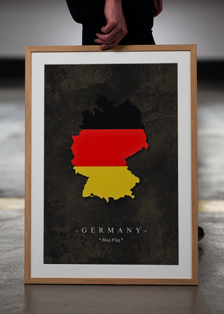 Tyskland karta flagga