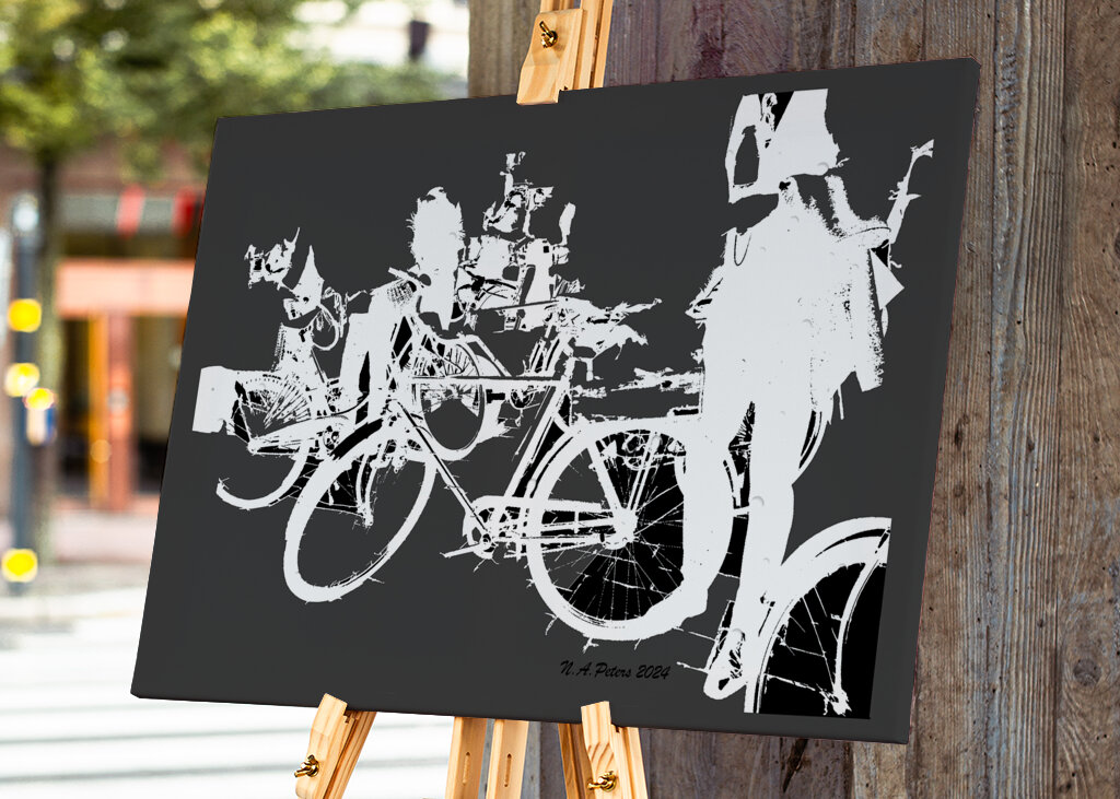 Hvide silhuetter i mørket