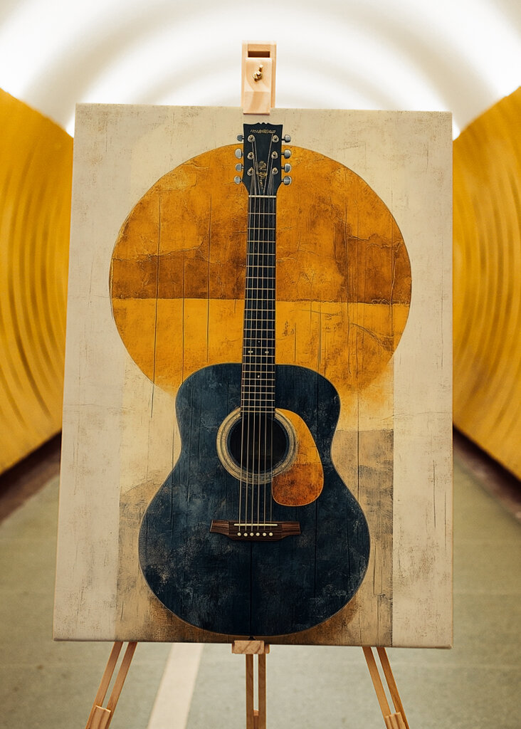 Golden Glow of Acoustic Guitar