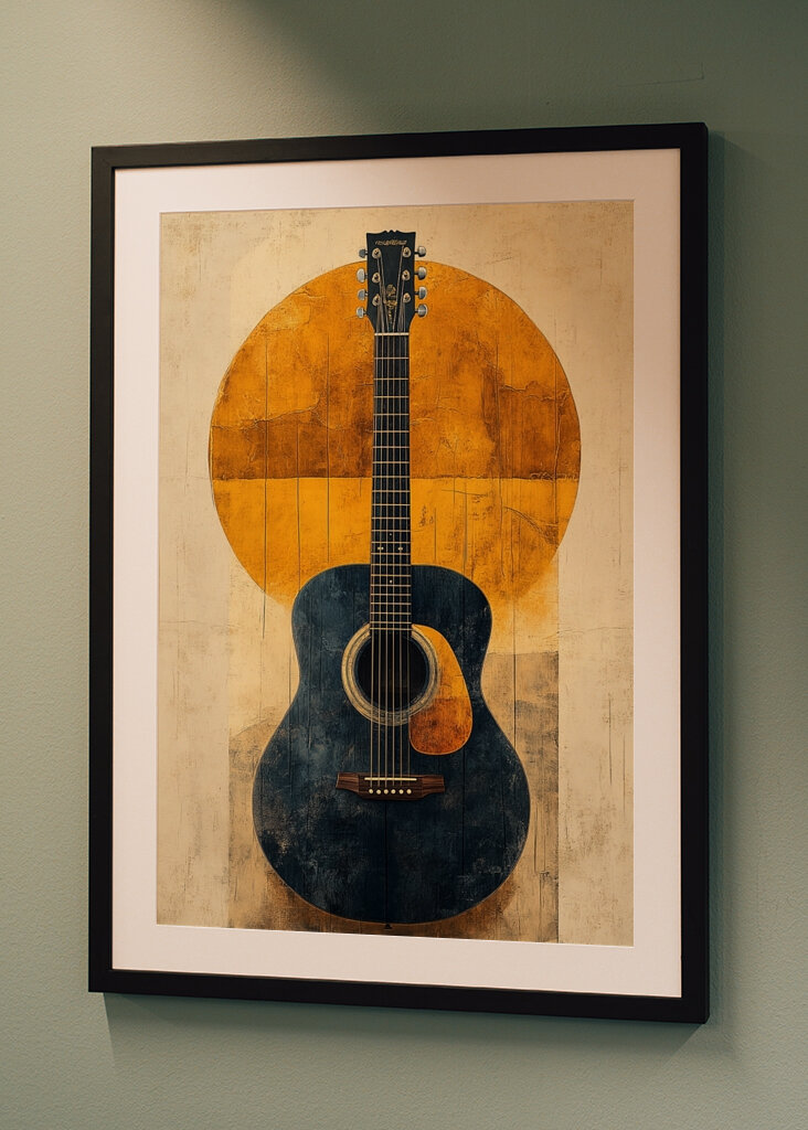 Golden Glow of Acoustic Guitar