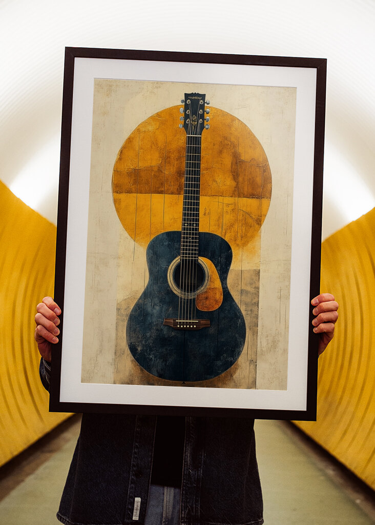 Golden Glow of Acoustic Guitar