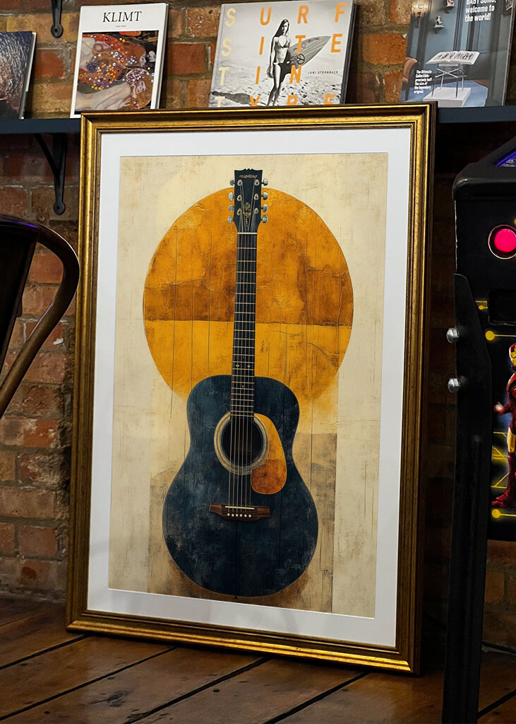 Golden Glow of Acoustic Guitar