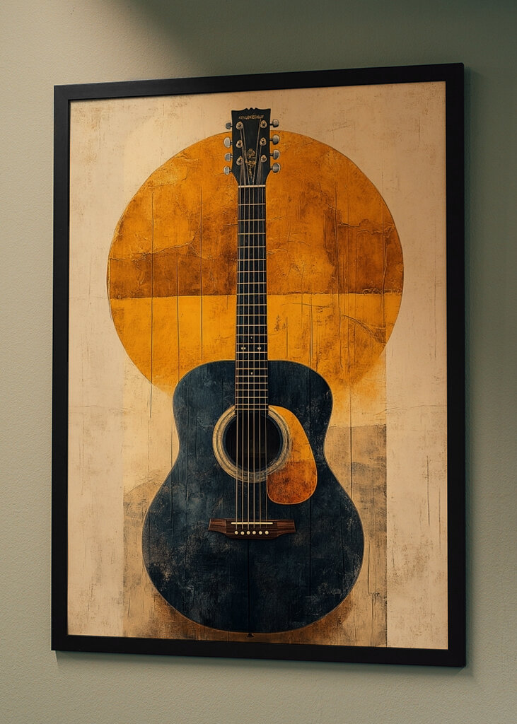 Golden Glow of Acoustic Guitar