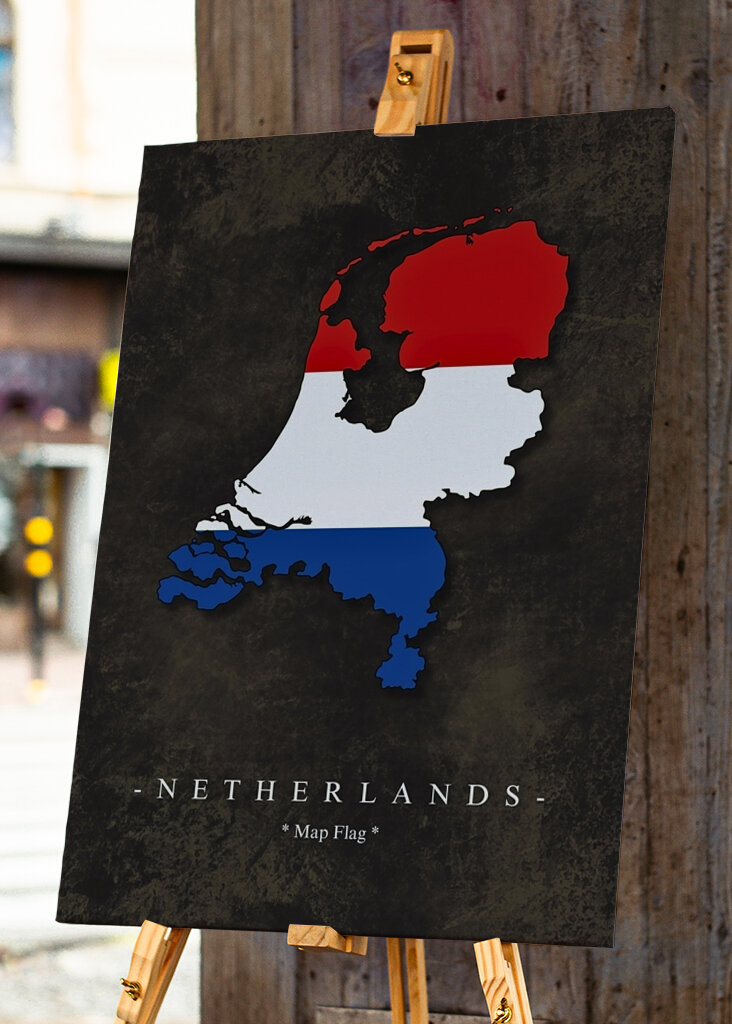 Mappa Bandiera Paesi Bassi